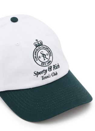 Detail View - Click To Enlarge - SPORTY & RICH - Crown Tennis Cotton Baseball Cap
