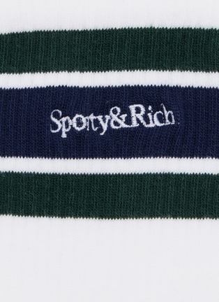 Detail View - Click To Enlarge - SPORTY & RICH - Serif Logo Socks