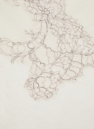Detail View - Click To Enlarge - LANE'S - The New H Lace Panel Wool Shawl