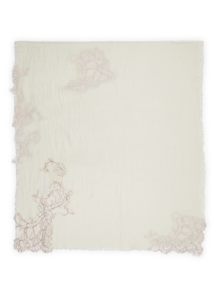 Main View - Click To Enlarge - LANE'S - The New H Lace Panel Wool Shawl