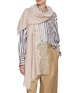 Figure View - Click To Enlarge - LANE'S - The New H Lace Trim Cashmere Silk Shawl