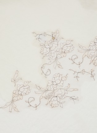 Detail View - Click To Enlarge - LANE'S - The New H Floral Embroidered Wool Shawl