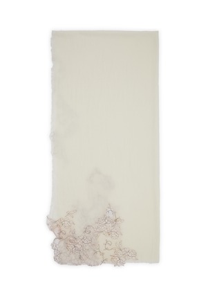 Main View - Click To Enlarge - LANE'S - The New H Floral Embroidered Wool Shawl