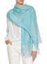 Figure View - Click To Enlarge - LANE'S - The New H Floral Embroidered Wool Shawl