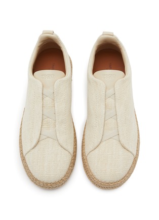 Detail View - Click To Enlarge - ERMENEGILDO ZEGNA - Linen Canvas Men's Sneakers