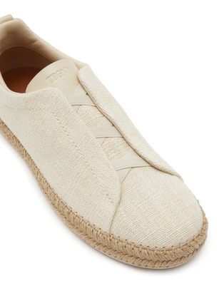 Detail View - Click To Enlarge - ERMENEGILDO ZEGNA - Linen Canvas Men's Sneakers