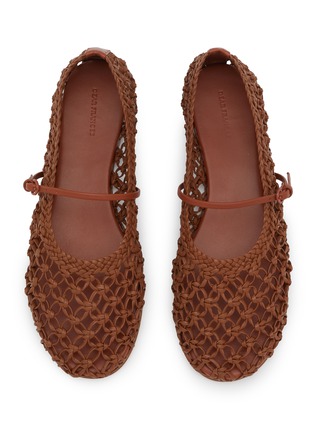 Detail View - Click To Enlarge - DEAR FRANCES - Flat Balla Weave Leather Mary Jane