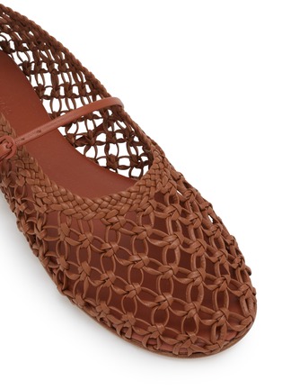 Detail View - Click To Enlarge - DEAR FRANCES - Flat Balla Weave Leather Mary Jane