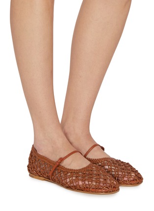 Figure View - Click To Enlarge - DEAR FRANCES - Flat Balla Weave Leather Mary Jane