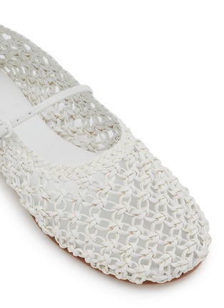 Detail View - Click To Enlarge - DEAR FRANCES - Flat Balla Weave Leather Mary Jane