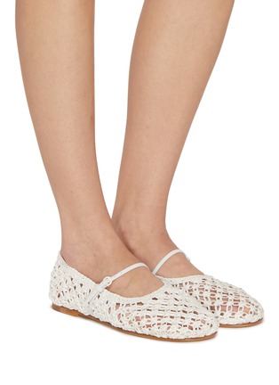 Figure View - Click To Enlarge - DEAR FRANCES - Flat Balla Weave Leather Mary Jane