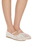 Figure View - Click To Enlarge - DEAR FRANCES - Flat Balla Weave Leather Mary Jane