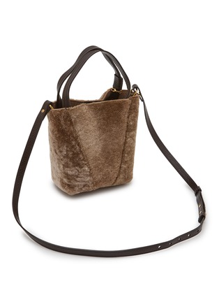 Detail View - Click To Enlarge - CHLOÉ - Small Chloé Spin Shearling Tote Bag