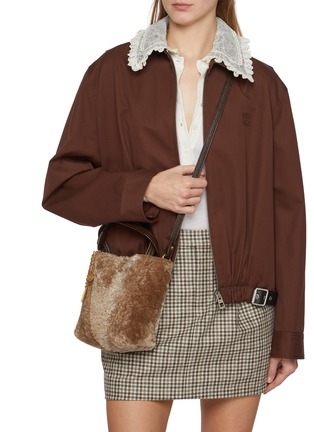 Back View - Click To Enlarge - CHLOÉ - Small Chloé Spin Shearling Tote Bag