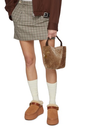 Front View - Click To Enlarge - CHLOÉ - Small Chloé Spin Shearling Tote Bag
