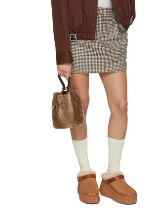 Figure View - Click To Enlarge - CHLOÉ - Small Chloé Spin Shearling Tote Bag