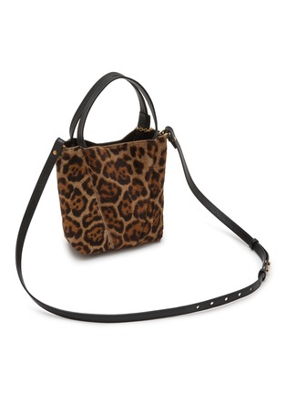 Detail View - Click To Enlarge - CHLOÉ - Small Chloé Spin Leopard Print Shearling Tote Bag