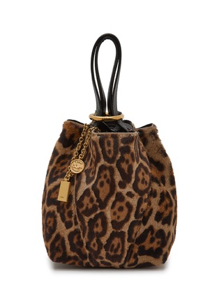 Detail View - Click To Enlarge - CHLOÉ - Small Chloé Spin Leopard Print Shearling Tote Bag