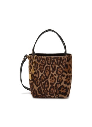 Main View - Click To Enlarge - CHLOÉ - Small Chloé Spin Leopard Print Shearling Tote Bag