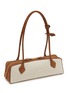 Detail View - Click To Enlarge - ALAÏA - Medium Le Teckel Canvas Suede Shoulder Bag