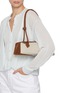 Figure View - Click To Enlarge - ALAÏA - Medium Le Teckel Canvas Suede Shoulder Bag