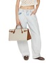 Figure View - Click To Enlarge - ALAÏA - Canvas Leather Hand Tote Bag