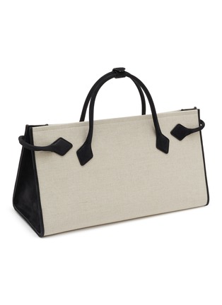 Detail View - Click To Enlarge - ALAÏA - Canvas Leather Hand Tote Bag