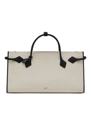Main View - Click To Enlarge - ALAÏA - Canvas Leather Hand Tote Bag