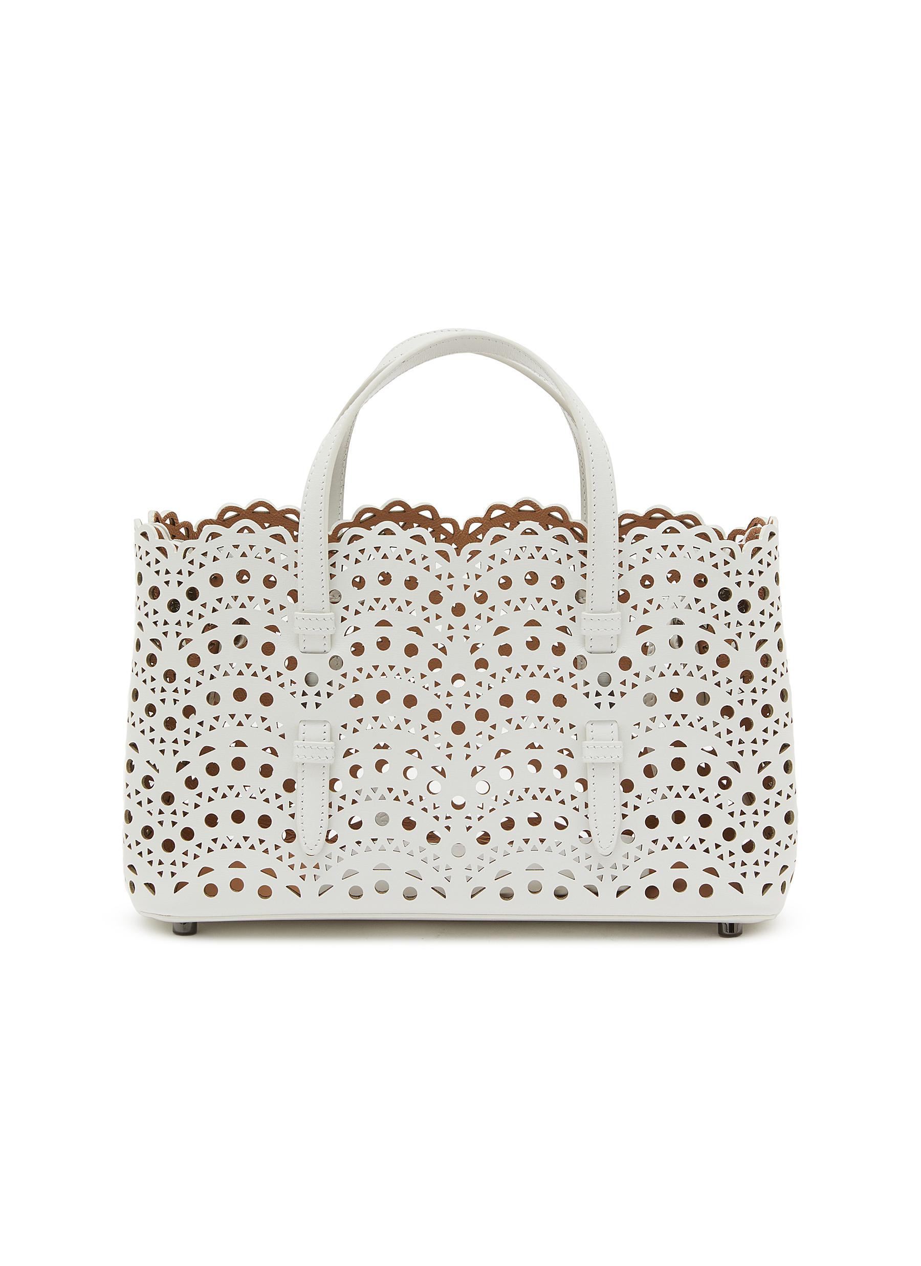 new【ALAIAアライア】『Mina25』EW ヴィエンヌ ホワイト バッグ ALAÏA White Leather Tote Bag | MINA | ALAÏA US