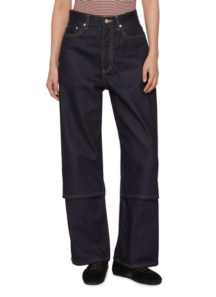 Main View - Click To Enlarge - BEAUTIFUL PEOPLE - Straight Flip Hem Selvedge Denim Pants