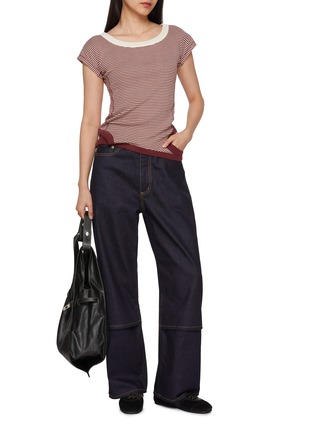 Figure View - Click To Enlarge - BEAUTIFUL PEOPLE - Straight Flip Hem Selvedge Denim Pants