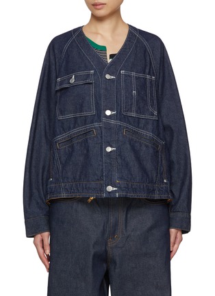 Main View - Click To Enlarge - BEAUTIFUL PEOPLE - Double-End Left Hand Twill Denim Jacket