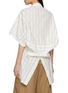 Back View - Click To Enlarge - BEAUTIFUL PEOPLE - Double End Flared Stripe Cotton Silk Shirt