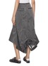 Back View - Click To Enlarge - BEAUTIFUL PEOPLE - Double End Flared Medium Wash Denim Skirt