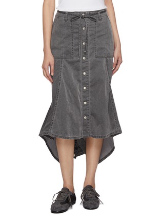 Main View - Click To Enlarge - BEAUTIFUL PEOPLE - Double End Flared Medium Wash Denim Skirt