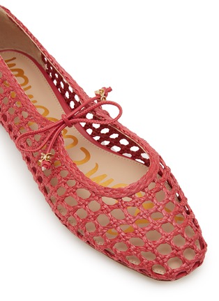 Detail View - Click To Enlarge - SAM EDELMAN - Marcie Woven Faux Leather Ballet Flat