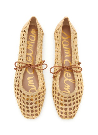 Detail View - Click To Enlarge - SAM EDELMAN - Marcie Woven Faux Leather Ballet Flat