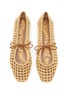 Detail View - Click To Enlarge - SAM EDELMAN - Marcie Woven Faux Leather Ballet Flat