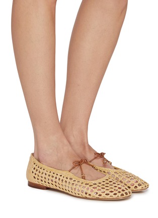 Figure View - Click To Enlarge - SAM EDELMAN - Marcie Woven Faux Leather Ballet Flat