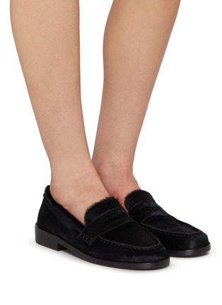 Figure View - Click To Enlarge - MARSÈLL - Mocasso Hair Leather Loafers