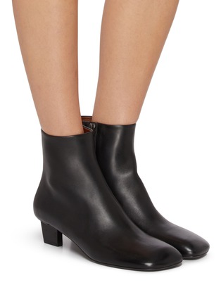 Figure View - Click To Enlarge - MARSÈLL - Quama 40 Smooth Leather Ankle Boots