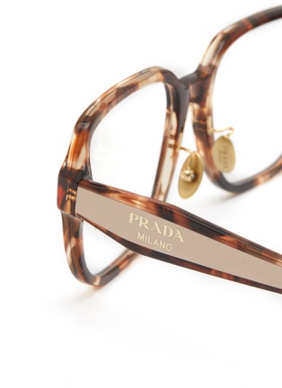Detail View - Click To Enlarge - PRADA - Acetate Pillow Optical Glasses