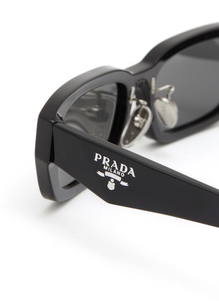 Detail View - Click To Enlarge - PRADA - Acetate Rectangle Sunglasses