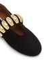 Detail View - Click To Enlarge - ALAÏA - La Ballerine Hardware Strap Suede Mary Jane Flats