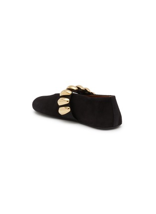  - ALAÏA - La Ballerine Hardware Strap Suede Mary Jane Flats