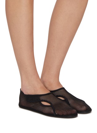 Figure View - Click To Enlarge - ALAÏA - Fishnet Ballerina Flats