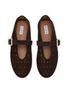 Detail View - Click To Enlarge - ALAÏA - Perforated Suede Ballerina Flats