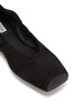 Detail View - Click To Enlarge - ALAÏA - Square Toe Suede Ballet Flats
