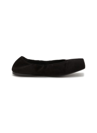 Main View - Click To Enlarge - ALAÏA - Square Toe Suede Ballet Flats