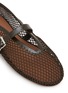 Detail View - Click To Enlarge - ALAÏA - Patent Leather Fishnet Mary Jane Flats